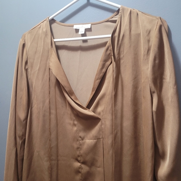 Camber & Grace Tan Blouse Size L - Picture 3 of 7